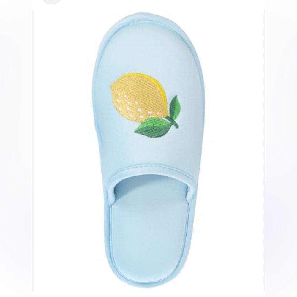 Women's Embroidered Lemon Slippers NWT
